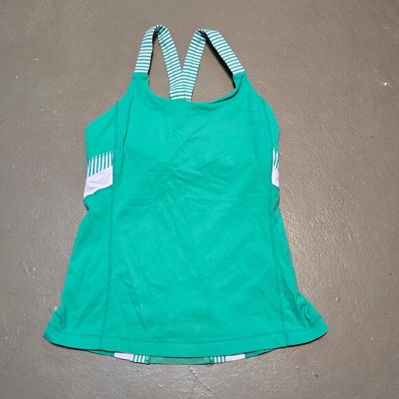 Lululemon Sun Salutation Tank Top in‎ Savage Green Women's Size 6 - Picture 1 of 3